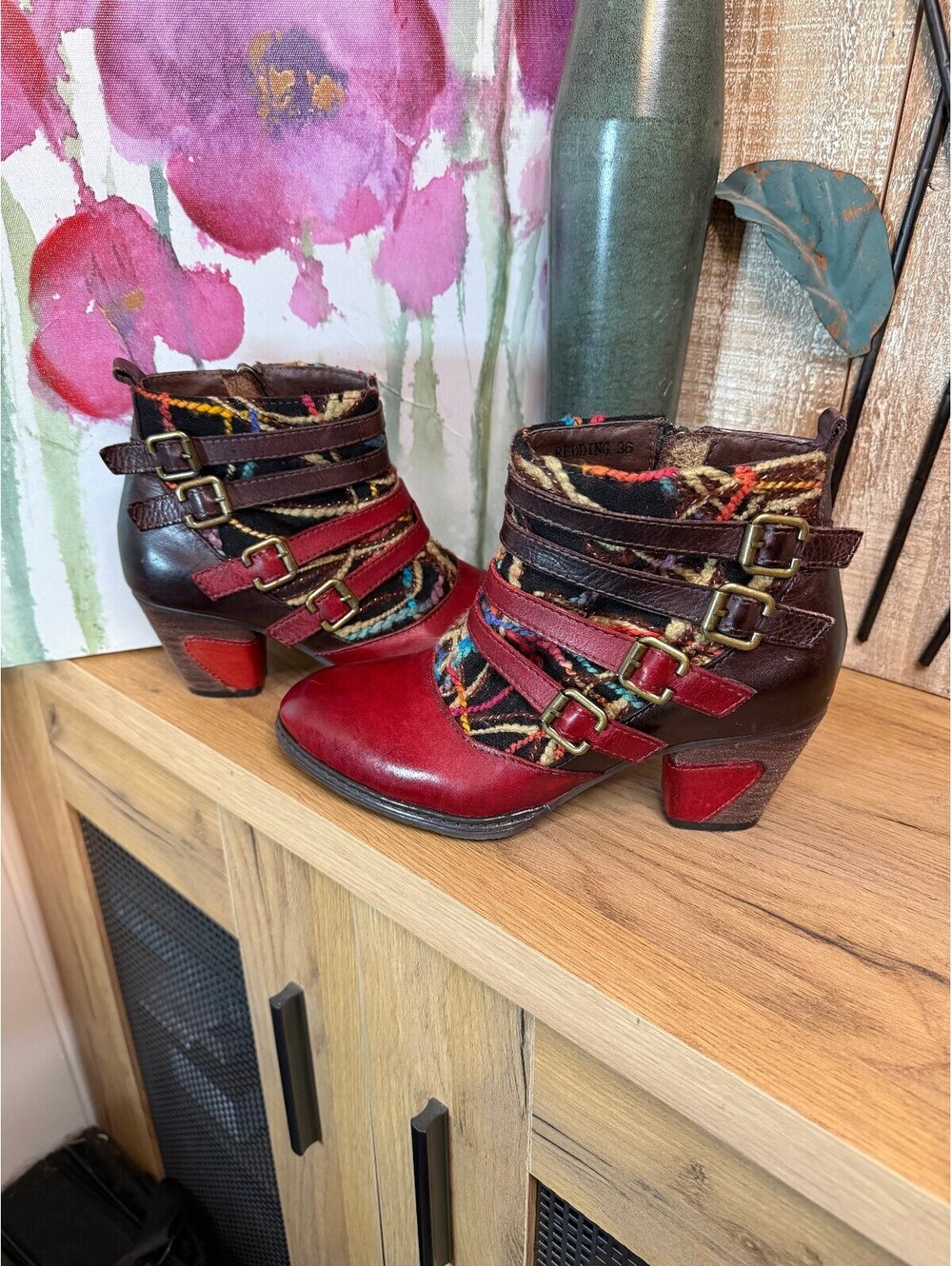 Spring Step Womens Leather Ankle Boots Size 36 EU (5.5-6 US)